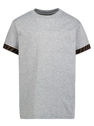 Shop Fendi Kids T-shirt For For Boys And For Girls In Grey