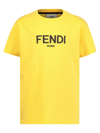 Shop Fendi Kids In Yellow