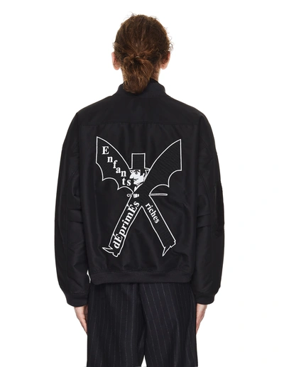 Shop Enfants Riches Deprimes Nouveau Logo Nylon Bomber Jacket In Black