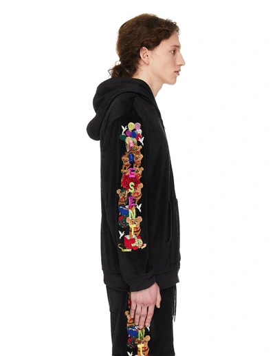 Doublet Black Chaos Embroidery Comfy Hoodie | ModeSens