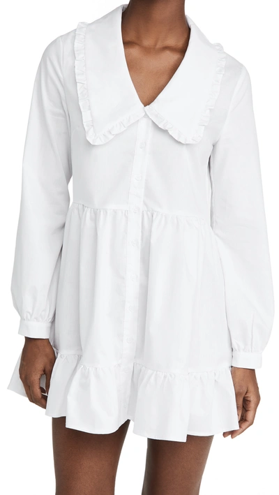 Shop Re:named Re: Named Eli Large Collared Dress In White