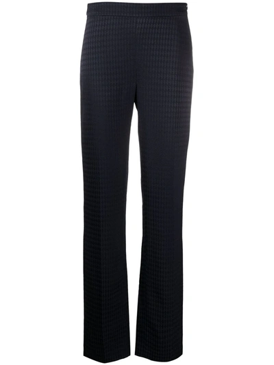 Shop Karl Lagerfeld Cameo Logo Trousers In Blue