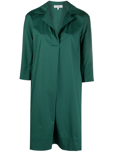 Shop Antonelli Poplin Shift Dress In Green