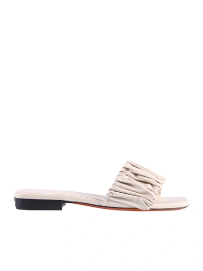 Shop Santoni White Sandals