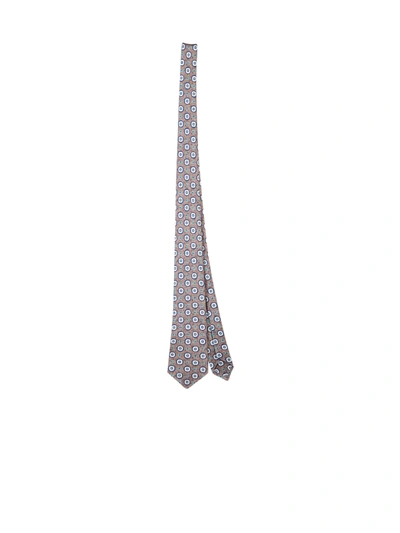 Shop Kiton Silk Tie In Multi