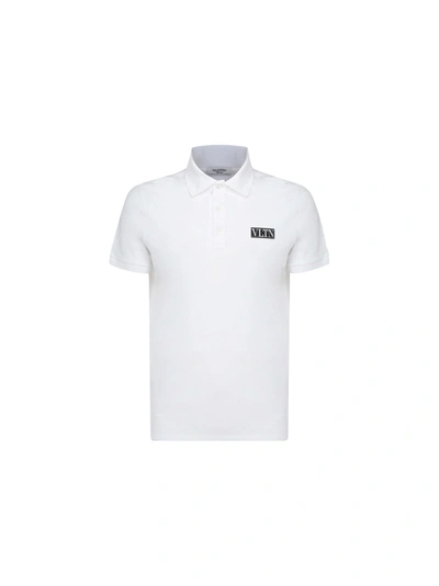 Shop Valentino Polo Shirt In Off White
