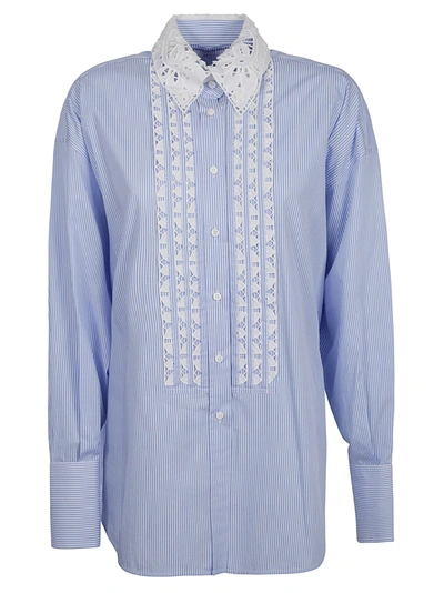 Shop Ermanno Scervino Oversize Stripe Shirt In Blue/white