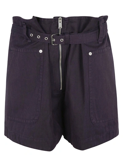 Shop Isabel Marant Étoile Parana Shorts In Faded Night