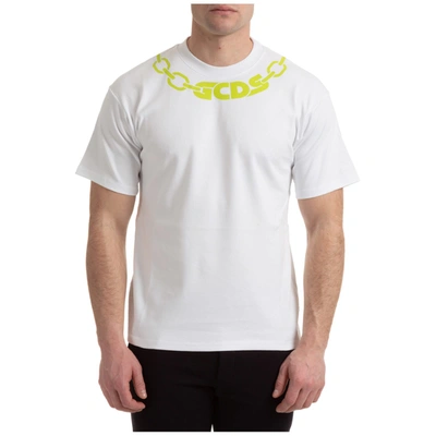 Shop Gcds Chain T-shirt In Bianco