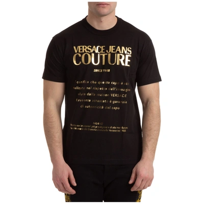 Shop Versace Jeans Couture Logo Baroque T-shirt In Nero