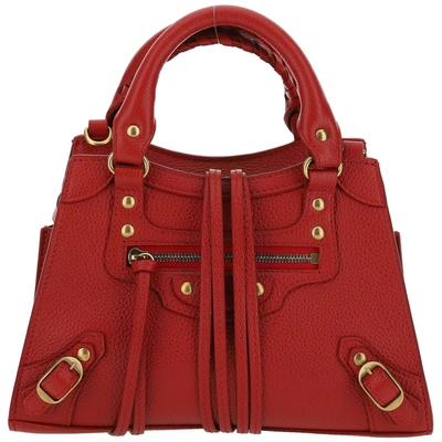 Shop Balenciaga Neo Classic Mini Handbags In Medium Red