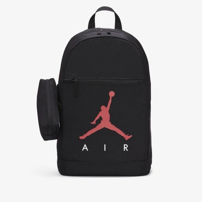 Shop Jordan Air School Big Kids' Backpack (17l) In Black