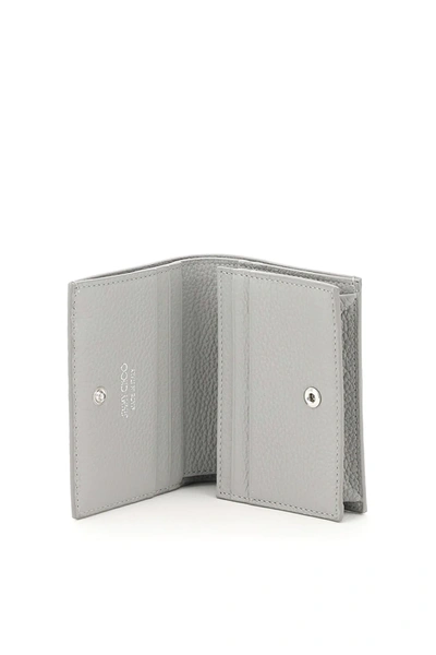 Shop Jimmy Choo Hanne Wallet Star Studs In Grey