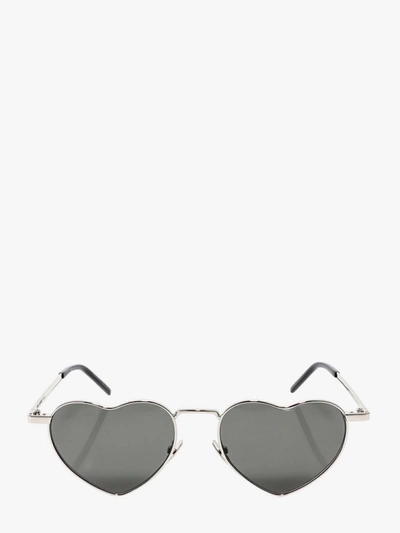 Shop Saint Laurent Sunglasses In Silver