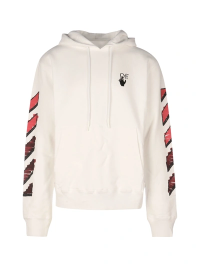 Shop Off-white White/fuchsia Marker Hoodie