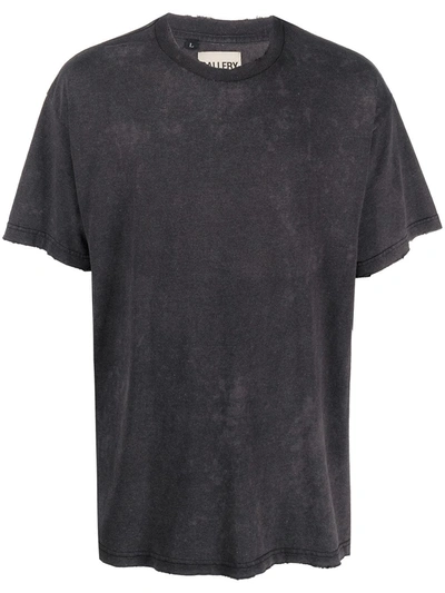 Shop Gallery Dept. Faded Effect-cotton T-shirt In Black