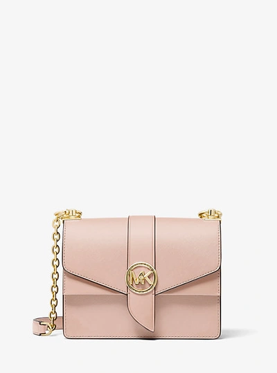 Michael Kors Greenwich Small Saffiano Leather Crossbody Bag In Nude And  Neutrals