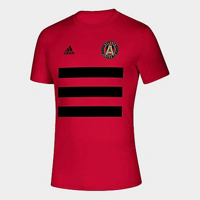 Shop Adidas Team Men's Adidas Atlanta United Fc Pitch T-shirt In Scarlet/black