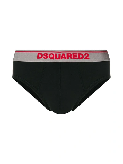 Shop Dsquared2 Logo Band Briefs In Black