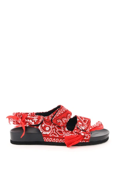 Shop Arizona Love Apache Bandana Sandals In Red (red)