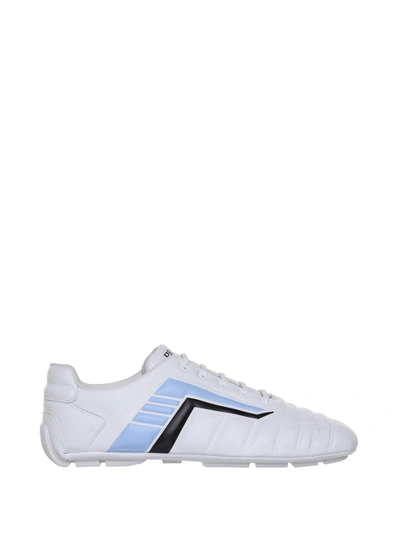 Shop Prada Rev Sneaker In Bianco/azzurro
