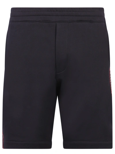 Shop Alexander Mcqueen Branded Shorts In Black