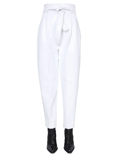 Shop Philosophy Di Lorenzo Serafini Carrot Fit Trousers In Bianco