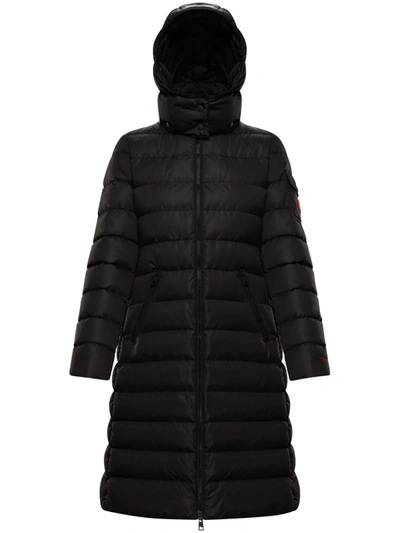 Shop Moncler Lemenez Hooded Puffer Coat In Black