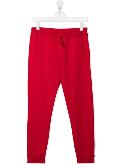 Dsquared2 Logo-print Drawstring Track Pants In Red