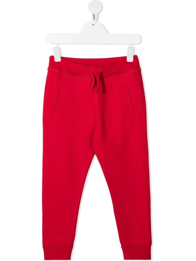 Dsquared2 Logo-print Drawstring Track Pants In Red
