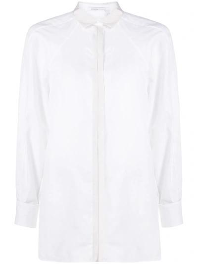 Shop Agnona Concealed Button Placket Shirt In White