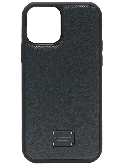 Shop Dolce & Gabbana Logo-plaque Iphone 12 Pro Case In Blue