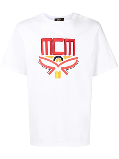 Shop Mcm Logo Print T-shirt In White