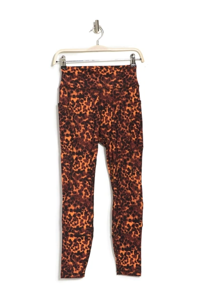 Shop X By Gottex Core High Waist Side Pocket Leggings In Tortoise