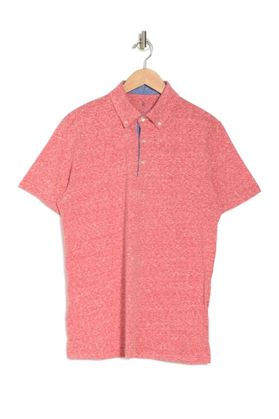 Shop Tailorbyrd Melange Polo In Red