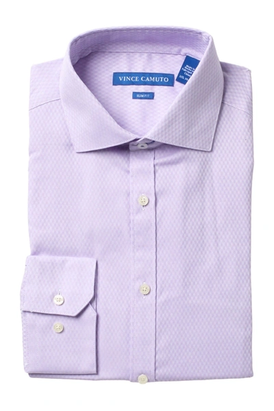Shop Vince Camuto Dobby Slim Fit Dress Shirt In Light Purple Dobby