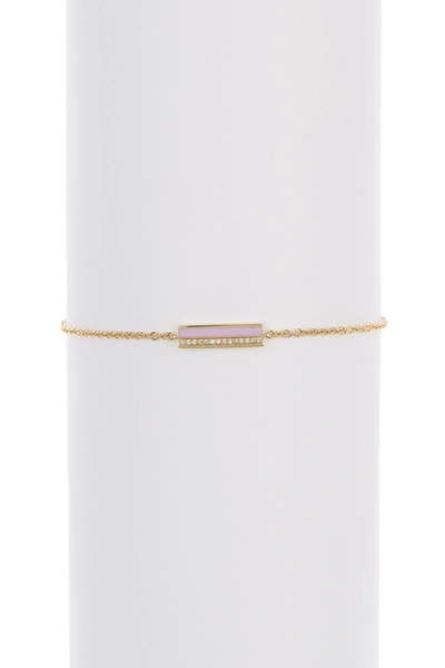 Shop Ef Collection 14k Yellow Gold Diamond & Pink Enamel Bracelet In 14k Yellow Gold -pink