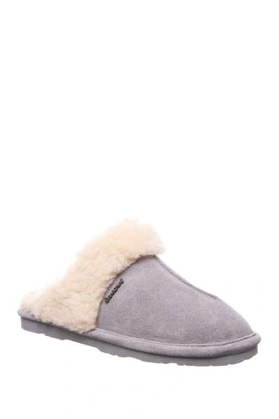 Bearpaw Loketta Genuine Sheepskin Fur Lined Slipper In Gray Fog