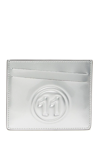 Shop Maison Margiela Portafoglio Card Case In Metallic Silver H3091