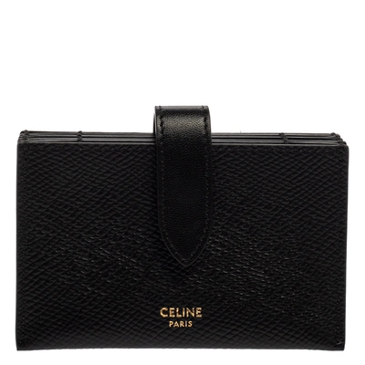 Pre-owned Celine Black Leather Accordeon Card Holder