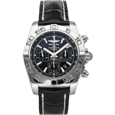 Pre-owned Breitling Black Stainless Steel Chronomat Ab011012/bf76 Men's Wristwatch 44 Mm