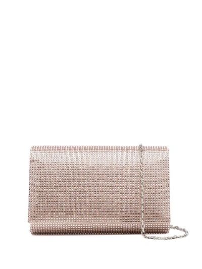 Shop René Caovilla Sequinned Clutch Bag In Pink
