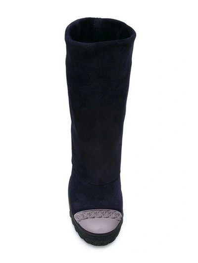 Shop Casadei Fold-over Mid-calf Boots