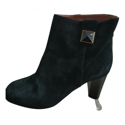 Pre-owned Marc Jacobs Black Suede Ankle Boots
