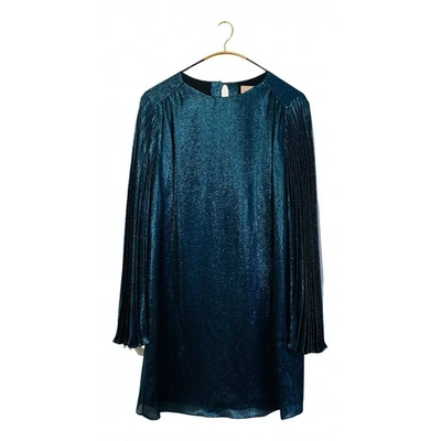 Pre-owned Christopher Kane Silk Mini Dress In Blue