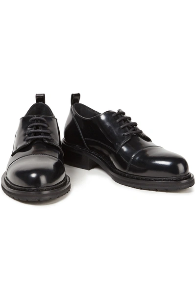 Shop Ann Demeulemeester Glossed-leather Brogues In Black