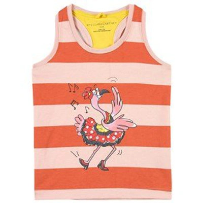 Shop Stella Mccartney Kids Red Stripe Flamingo Print Vest