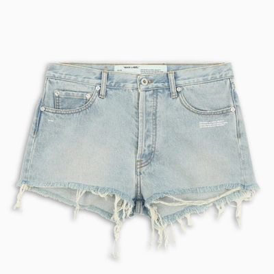 Shop Off-white &trade; Light Blue Denim Shorts