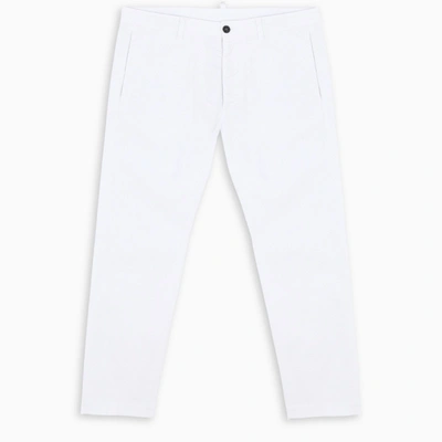 Shop Dsquared2 White Cropped Chino Trousers