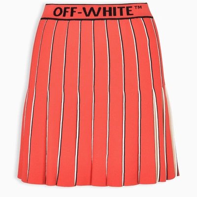 Shop Off-white &trade; Swans Mini Skirt In Red